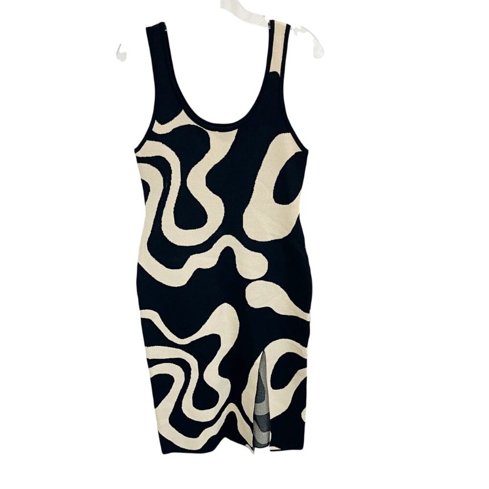 NEW Cider Knit Everyday Illusion Psychedelic Swirl Midi Dress Y2K - Size Medium